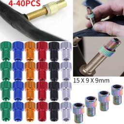 4-40 pces liga presta pneu válvula adaptador bicicleta de estrada adaptador francês válvula de ar converter para eua válvula bomba ferramenta acessório freeshipping - Image 1