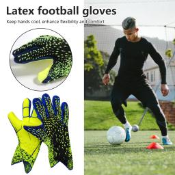 Luvas de látex futebol goleiro para adultos e crianças, luvas de futebol, proteção antiderrapante para dedos, luvas esportivas - Image 1