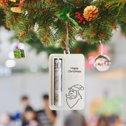 Cartoon Print Money Holder para o Natal, Gift Cards, Tema, Feliz Ano Novo, Presentes, Navidad, 2024 - Image 5