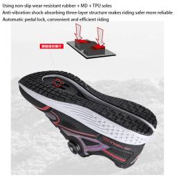 LiXingMing-Sapatos masculinos de ciclismo, pretos, rasos, bicicleta de estrada, corrida, velocidade de travamento automático, tênis de bicicleta, calçados esportivos - Image 4