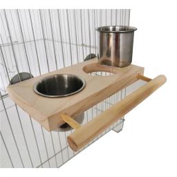 Copos de alimentação de pássaros suspensos para gaiola, Alimentador de papagaio, Tigela de comida e água com poleiro, fácil de instalar - Image 4
