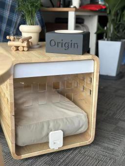 Canil acrílico para animais de estimação, moldura de madeira dobrável, móveis para cães, cama em caixa exterior e interior, moderno e transparente - Image 3