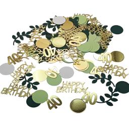 Confete de aniversário com lantejoulas para homens e mulheres, decoração de festa, dispersão de mesa, feliz aniversário, papel, 18, 30, 40, 50, 60, 1 saco - Image 4