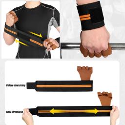 1Pair Gym Fitness Levantamento de Peso Luvas com Elástico Ventilado Wrist Wrap Suporte para Homens Mulheres Cross Training Bodybuilding - Image 5