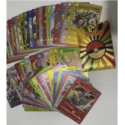 Pokemon Metal Gold and Silver Vmax GX Cards, Caixa de Cartões, Mewtwo Pikachu, Coleção Rara, Treinador de Batalha, Brinde Brinquedos Infantis, 2022 - Image 3