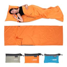 Tomshoo acampamento ao ar livre saco de dormir forro com fronha saco de dormir portátil ao ar livre leve viagem de negócios hotel - Image 1