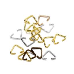 100 pçs 6x9mm metal ferro triângulo fechos fivela conectores fechos ganchos para diy pulseira colar jóias fazendo acessórios - Image 1