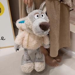 Um lobo recheado na roupa Brinquedo de pelúcia Lobo pelúcia Bonecas, Presentes perfeitos para crianças, Aniversário, Dia das Bruxas, Natal, Alta qualidade, Decoração - Image 6