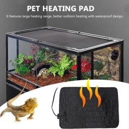 Cobertor de aquecimento ajustável para Pet, Almofada de aquecimento para réptil, Aquecedor elétrico para incubadora, Controlador de temperatura, Terrário - Image 1