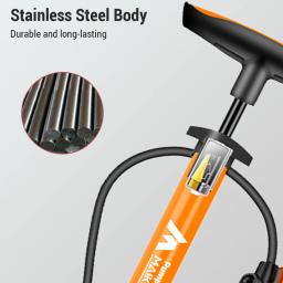 LIXADA-Bomba de bicicleta portátil multifuncional, bomba de ar com insuflador para bicicletas, bolas e carros, 160PSI, bocal 3 em 1 - Image 2