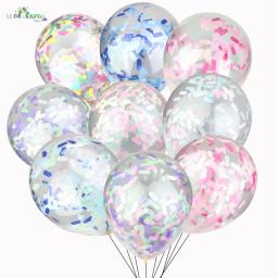 10 pçs/lote Glitter Confetti Decoração da Festa de Aniversário Balões de Látex de Decoração de Casamento Romântico Ouro Claro Crianças Chá de Bebê - Image 1