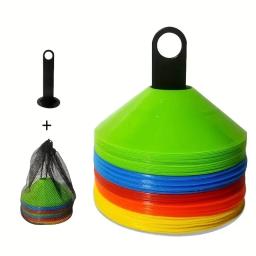 Equipamento De Treinamento De Futebol Disco, Marcador De Obstáculos De Estrada, Números De Sinais De Estacas, Almofada De Sinais, Borboleta, 10 Pcs - Image 1