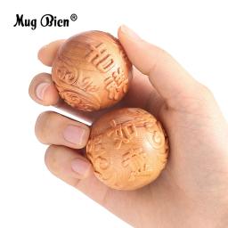 1PC Noz De Madeira Handebol Dedo Massagem Fitness Ball Saúde Meditação Bola Exercício Stress Relaxamento Stretch Muscle - Image 1