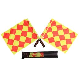 Grande Praça Patrol Árbitro Bandeira, Jogo Começando Bandeira Equipamento, Pequeno e Quadrado, Jogo de futebol, 2 pcs por conjunto - Image 6
