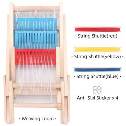 Handmade Mini Spinning Knitting Machine, tear de madeira, DIY Making, Children's Hand-Woven, Home, Adulto, Student Brinquedos Educativos - Image 6