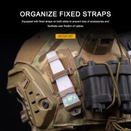 Capa tática do capacete de caça com aro e laço, Airsoft e Paintball capa do capacete para Fast SF, M, L - Image 4