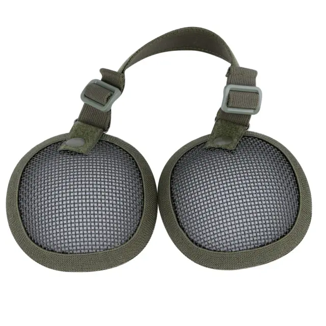 Protetor Auricular de Malha de Aço para Capacetes Rápidos - Equipamento Tático para Airsoft e Compatível com a Maioria dos Capacetes