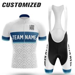 Personalizado ciclismo equipe jersey set para homens e mulheres, manga curta, mountain bike, equipe, verão - Image 1