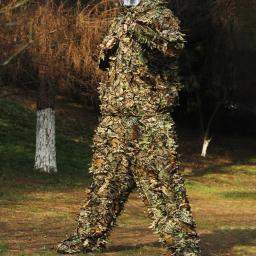 3D Deixa Hunter Ghillie Terno, Top De Disfarce De Camuflagem, Calças, Roupas Ao Ar Livre, Selva De Treinamento CS, Jaqueta Com Capuz, Conjunto De Calças - Image 2