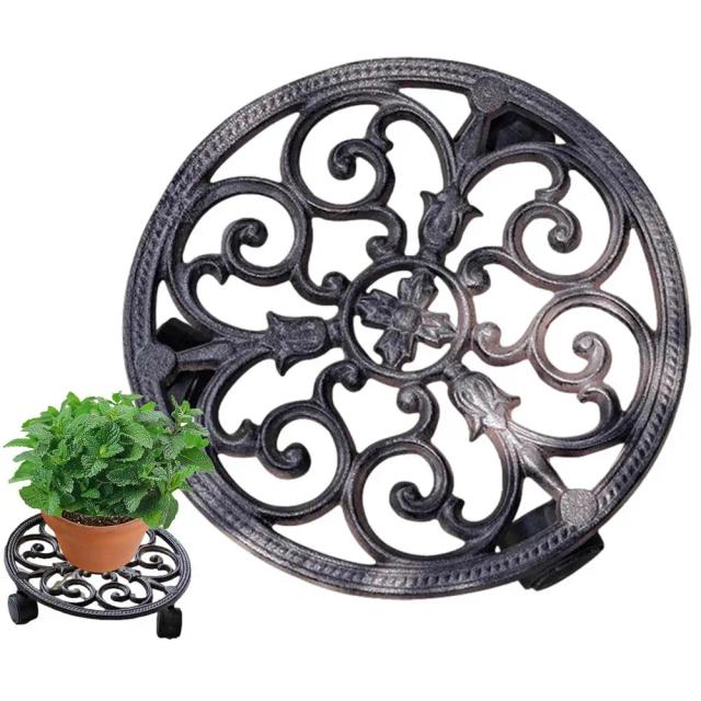 Suporte de Planta Pesada com Rodas: Base de Rolo para Vasos Internos e Externos com Design Decorativo