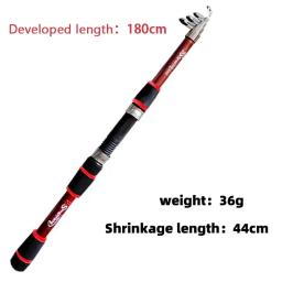 Completo Telescópico Pesca Rod Kit, Pesca Roda, Isca Gancho, Viagem Rod Set - Image 3