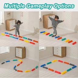 Pedras de Escalada de Feixe de Equilíbrio Infantil, Equipamento Sensorial ao Ar Livre, Jogo de Reabilitação e Coordenação, Brinquedos para Crianças 3-6 - Image 6