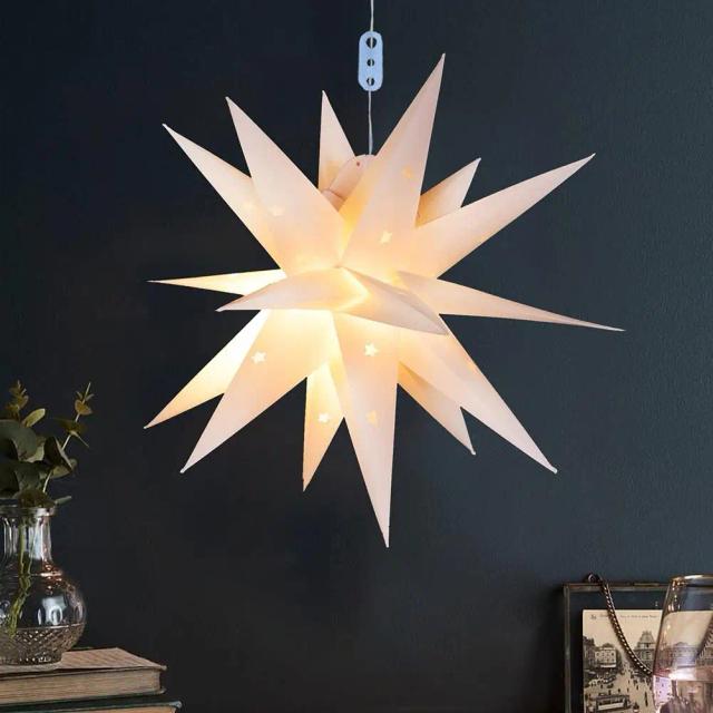 Lanterna de Papel Estrela para Decoração de Natal: Luzes Penduras para Janela e Jardim
