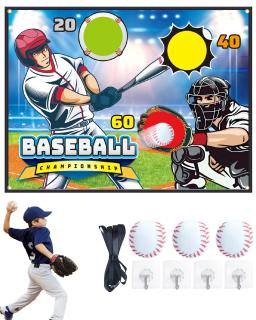 Baseball Training Game Mat Set com Bolas Adesivas, Multiplayer Sports Brinquedos, Exterior e Interior, Kids Gift - Image 1