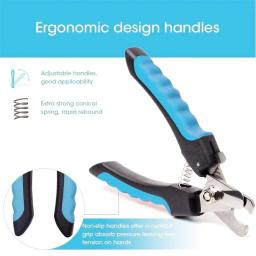 Cortador de unha profissional com falice para animais de estimação, aço inoxidável grooming tesoura, garra de pelúcia cuidados suprimentos, segurança para cão grande e gato - Image 6
