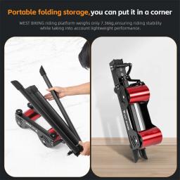 Bicicleta OCIDENTAL-Bike Trainer Resistência Magnética Rolo, Ciclismo Plataforma, Indoor, Dobrável, Ajustável, Ciclismo, Equipamentos de Fitness - Image 3