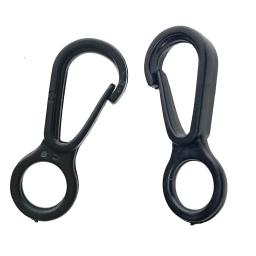50 pçs 100 pçs plástico mini círculo snap gancho lagosta clipe para acampamento caminhadas mochila diy chaveiro fecho - Image 1