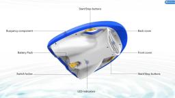 CAMORO-Kickboard de Natação Elétrica para Adultos e Crianças, Placa de Esporte Aquático, Treinamento Aquático, 60 Minutos, 92.5Wh, 3 Engrenagens - Image 6