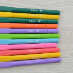 Borracha Handle Crochet Ganchos Agulhas Para DIY Handmade Fazendo Trança Tecer Agulhas de Tricô 0.5mm-2.5mm Bonecas Ferramentas Acessórios - Image 5