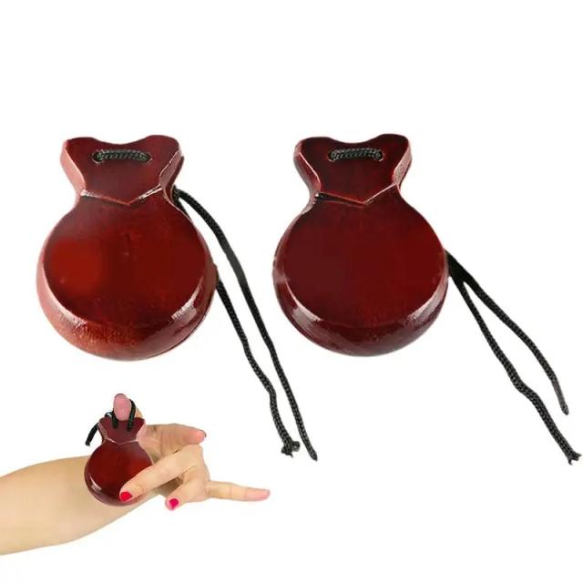 Castanholas Criativas para Crianças - 2 Peças de Percussão Manual à Mão Espanhola