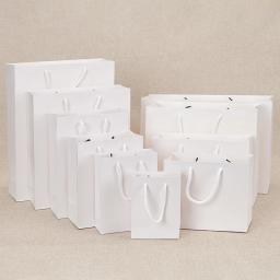 Sacola de presente branco para mulheres, sacola de embalagem de roupas femininas sacola de óculos, presente festivo do ano novo do Natal, suprimentos de sacola de embalagem - Image 4