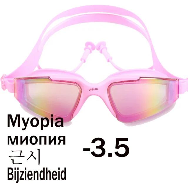 Óculos de Natação Impermeáveis para Crianças - Meninas com Anti-Nevoeiro e Conjunto Completo de Natação em Acetato