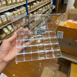 24 grades portátil transparente caixa de armazenamento vazio prego glitter strass jóias contas gem caixas caso recipiente plástico organizador - Image 2