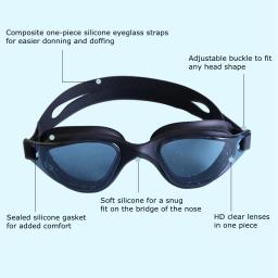 Óculos de natação ajustáveis para homens e mulheres, proteção UV, ótica, impermeável, óculos para adultos, óculos de piscina - Image 2