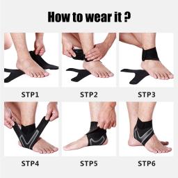Tornozelo Estabilizador Brace, Compressão Tornozelo Suporte, tendão Pain Relief Strap, pé entorse Lesão Wraps, Corrida, Basquete, 1 Pc - Image 6