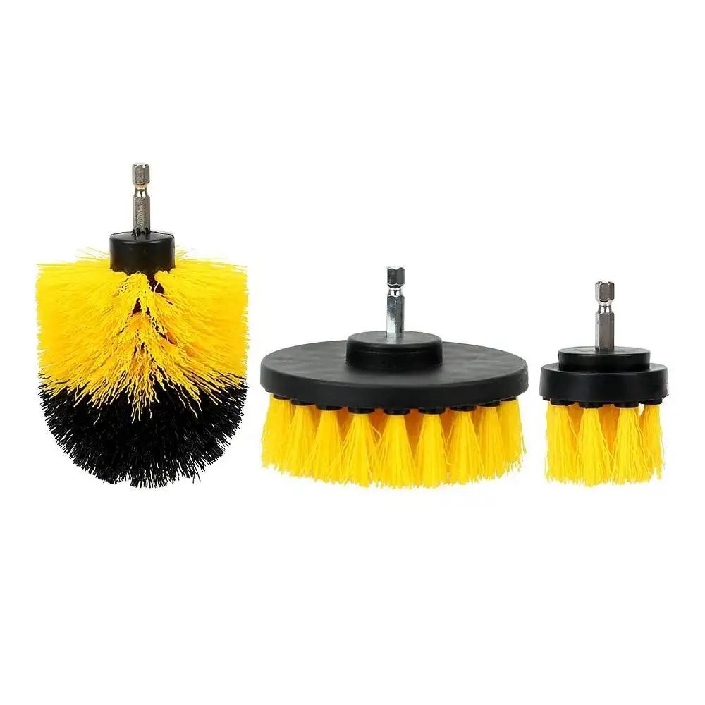 Kit de escova de limpeza de broca elétrica, escova de limpeza resistente, remoção de sujeira forte, escova de cerdas duras, limpeza de tapete de carro - Image 1