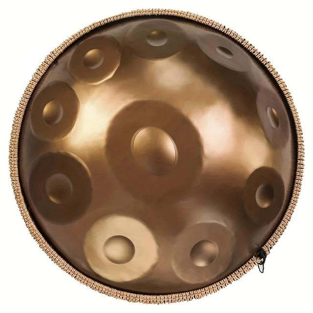 Handpan Profissional de Aço com 10 Notas em Dó Maior - 432Hz, Ideal para Presente