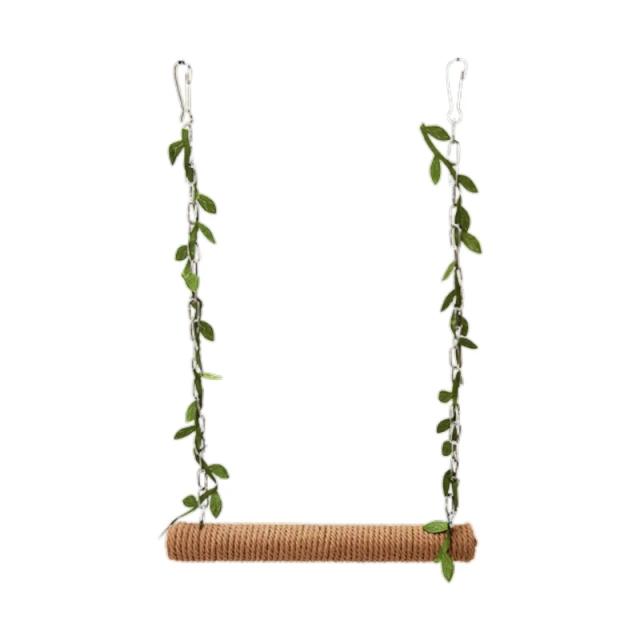 Gaiola interativa para pets com suporte para poleiro e brinquedo pendurado para papagaios