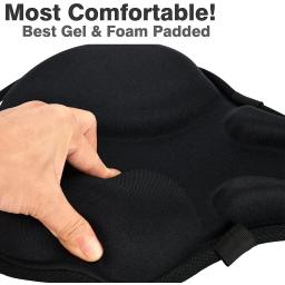 Confortável Exercício Bike Seat Cover, C6 Grande Espuma Larga e Gel Acolchoado, Bicicleta Saddle Cushion para Mulheres e Homens, Todos - Image 3