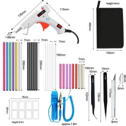 Pistola de cola elétrica com varas, Hot Melt Artesanato Repair Tool, Professional DIY, 6 em 1, 110-240V, 20W, presente, frete grátis - Image 4