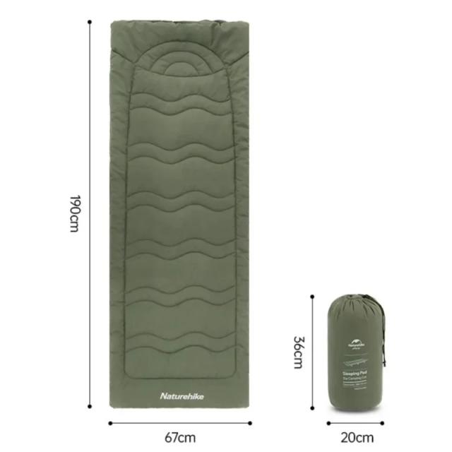 Colchão Universal Naturehike para Camping e Hiking - Esteira Portátil de Dormir em Verde Exército para Uso Inverno