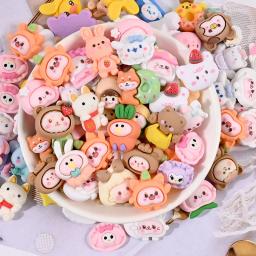 Resina Kawaii Cartoon Series Flatback Encantos, Série Animal Bonito, Cabochão, Suprimentos de Scrapbook, Embelezamentos, Figuras DIY, 10Pcs - Image 4