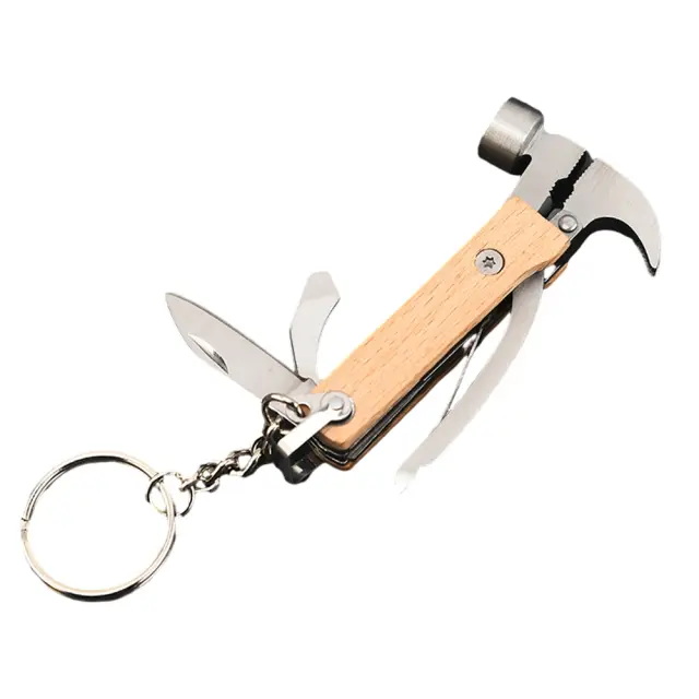 Martelo de Garra Portátil Multi Ferramentas: Salva-Vidas, Faca Multifuncional e Equipamento de Acampamento em Aço Inoxidável