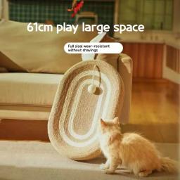 Oval Cat Scratcher Pads, 100% Sisal Cat Coçar Board, cama do gatinho, ninho Chew Toy, mordida resistente, Sharpen Nails Tool, Pet fornecimentos, Novo - Image 1