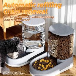 HOOPET-Bebedor automático para animais de estimação, alimentador úmido e seco, tigela de bebida, tigela de comida, grande capacidade, pet fornecimentos - Image 2
