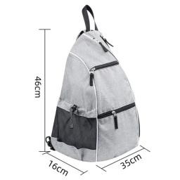 Mochila de raquetes Pickleball para homens e mulheres, esportes reversível Paddle Bag, tênis raquetebol Badminton Travel Sling Bag - Image 6